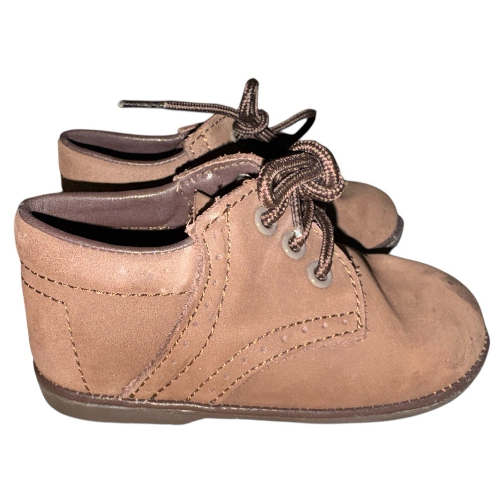 Boys Angel Baby by Lamour Leather Nubuck Saddle Shoes Brown Size 5